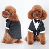 Dog Tuxedo Costume Formal Shirt Dog Wedding Black Jacket Suit Pet Puppy Bow Tie Suit Small Dogs Cats Clothes