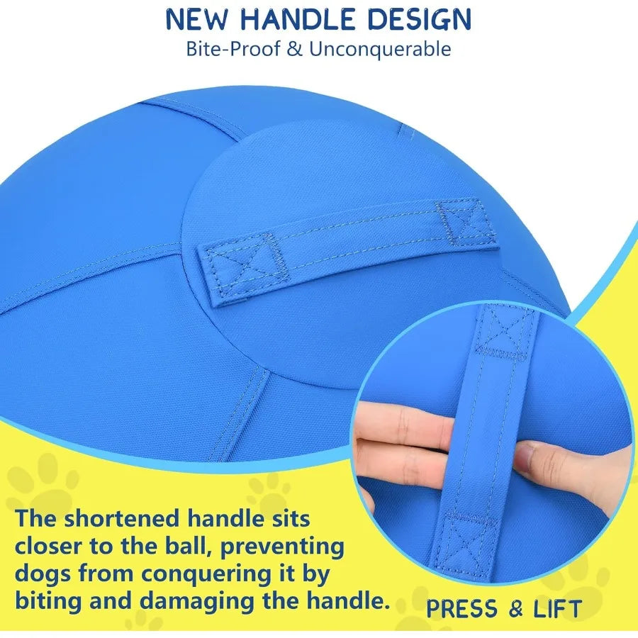 18" Jolly Ball for Dogs Agility Training Equipment Herding Ball for Australian German Shepherd Improved Dog Toys with Portable