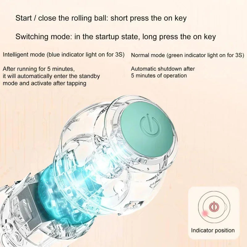 Smart Cat Toys Automatic Rolling Ball Electric Cat Toys Interactive For Cats Training Self-moving Kitten Toys Pet Accessories