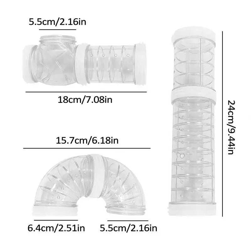 Hamster Tunnel Connectable Hamster Tube Expandable Safe Ferret Tunnels Bite-Resistant Hamster Toys Pet Supplies External Pipe