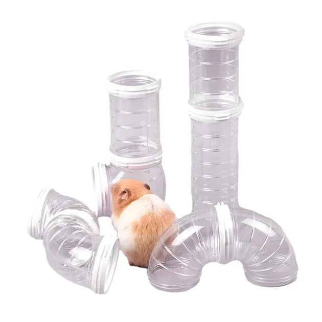 Hamster Tunnel Connectable Hamster Tube Expandable Safe Ferret Tunnels Bite-Resistant Hamster Toys Pet Supplies External Pipe