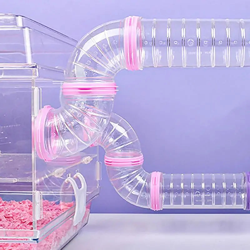 Hamster Tunnel Connectable Hamster Tube Expandable Safe Ferret Tunnels Bite-Resistant Hamster Toys Pet Supplies External Pipe