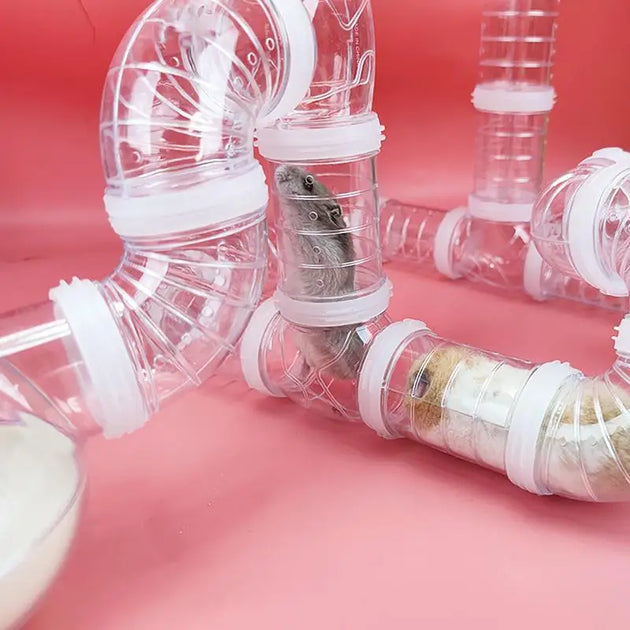 Hamster Tunnel Connectable Hamster Tube Expandable Safe Ferret Tunnels Bite-Resistant Hamster Toys Pet Supplies External Pipe