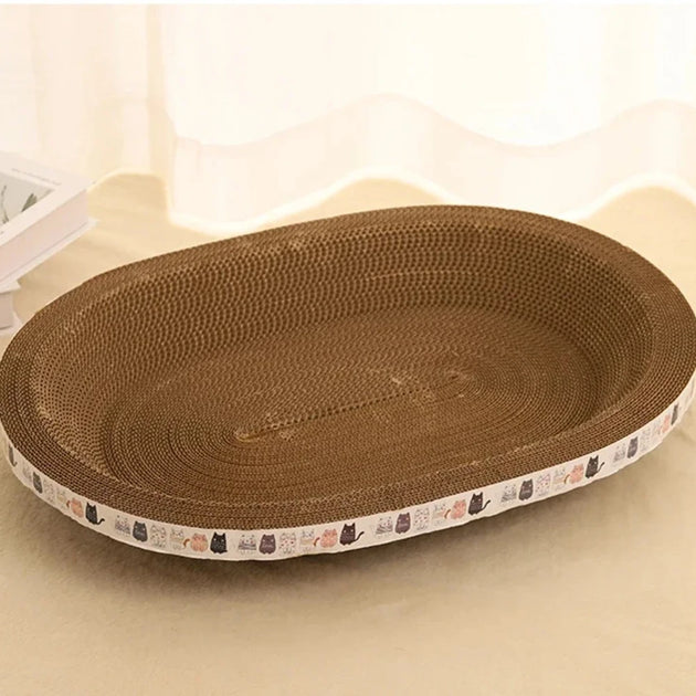 Cat Scratch Board Nest Cat Scrapers Round Oval Grinding Claw Toys For Small Cats Thickened And Durable Bed Nest Scratching Board