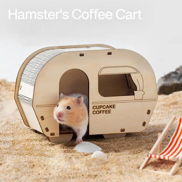 Hamster Squirrel House Toys Guinea Pig Wooden Hideout House Rabbit Chinchilla Gerbil Nest Hamster Accessories Small Pet Supplies