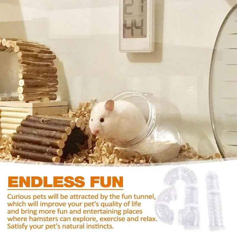 Hamster Tunnel Connectable Hamster Tube Expandable Safe Ferret Tunnels Bite-Resistant Hamster Toys Pet Supplies External Pipe