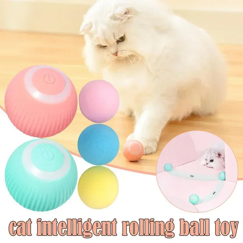 Smart Cat Toys Automatic Rolling Ball Electric Cat Toys Interactive For Cats Training Self-moving Kitten Toys Pet Accessories