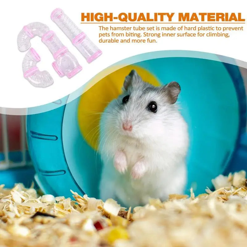 Hamster Tunnel Connectable Hamster Tube Expandable Safe Ferret Tunnels Bite-Resistant Hamster Toys Pet Supplies External Pipe