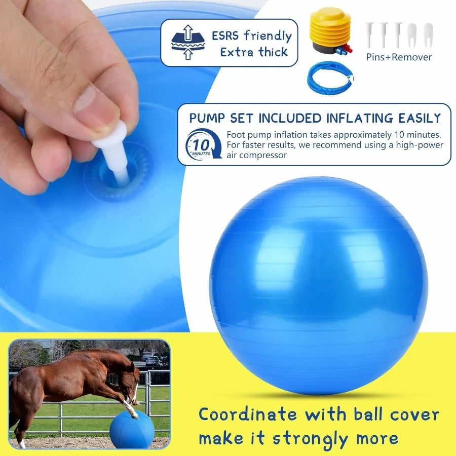 18" Jolly Ball for Dogs Agility Training Equipment Herding Ball for Australian German Shepherd Improved Dog Toys with Portable