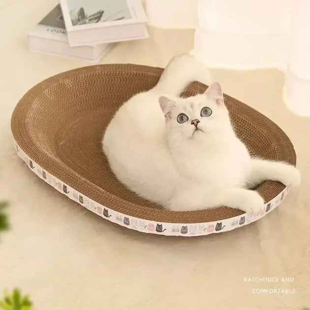Cat Scratch Board Nest Cat Scrapers Round Oval Grinding Claw Toys For Small Cats Thickened And Durable Bed Nest Scratching Board